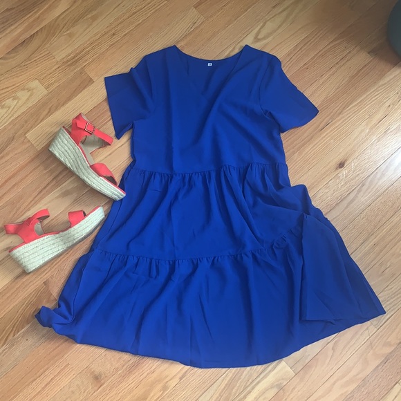 Amazon Find V Neck Tiered Baby Doll Dress